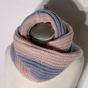 Picabo Black Pink Purply Twist Infinity Scarf